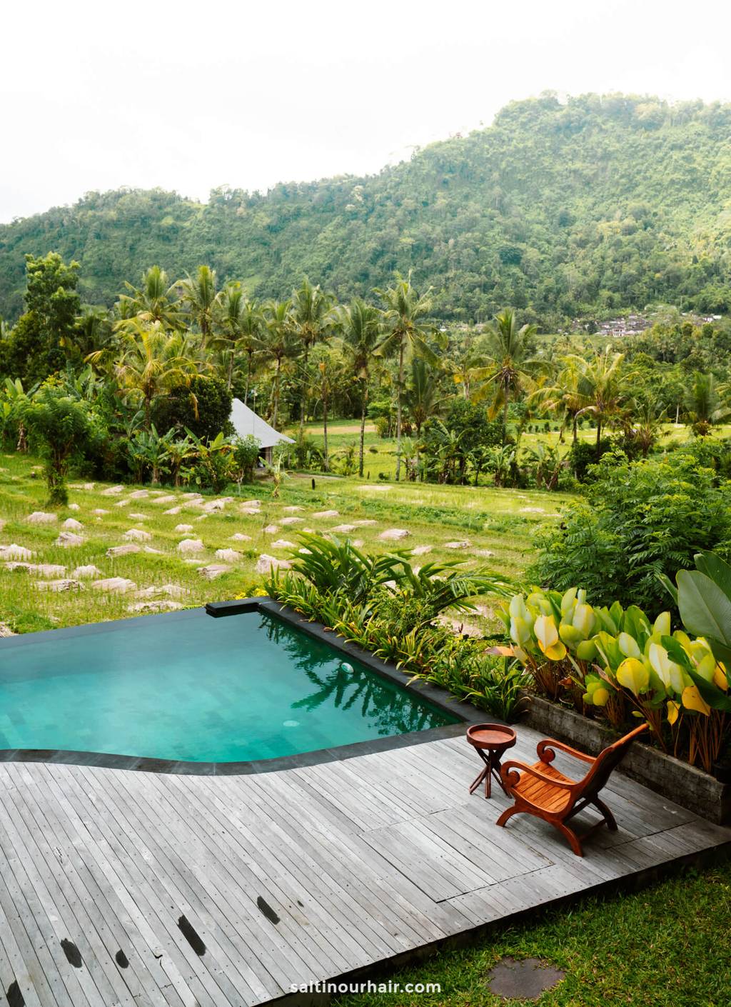 sidemen bali pool rice terrace view
