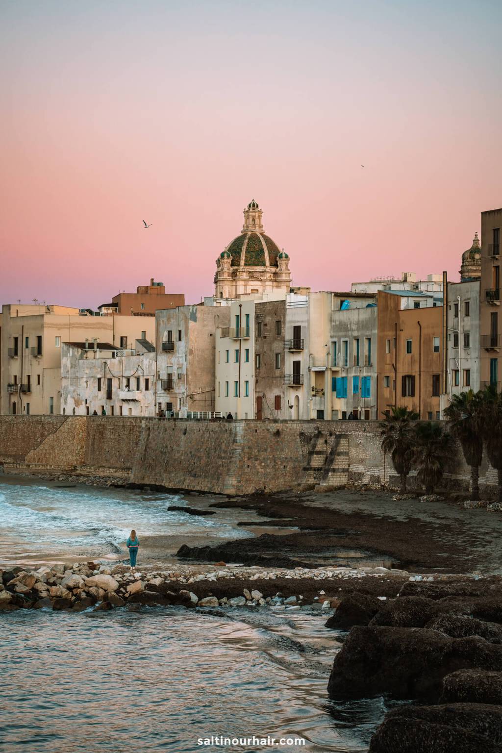 roadtrip Sicili&euml; Itali&euml; zonsondergang trapani