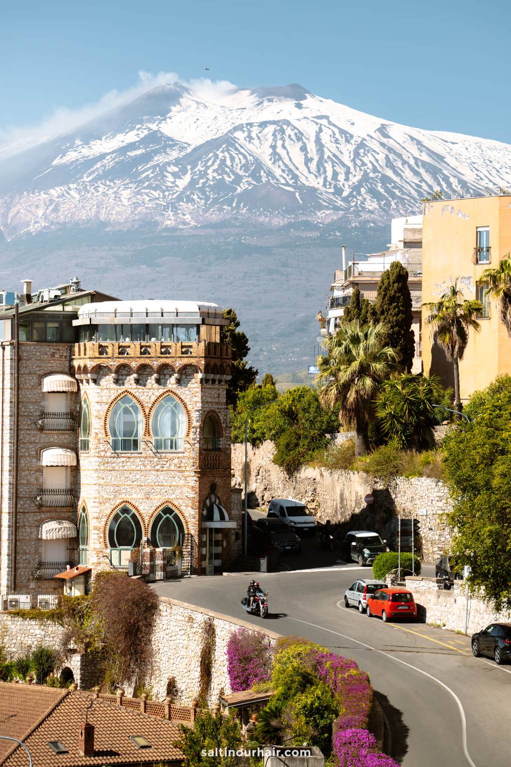 dingen om te doen taormina sicili&euml; uitzicht op de berg etna