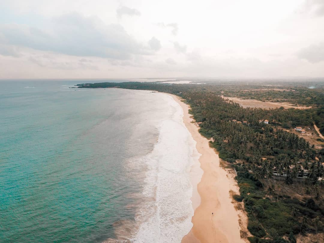 sri lanka beaches tangalle drone