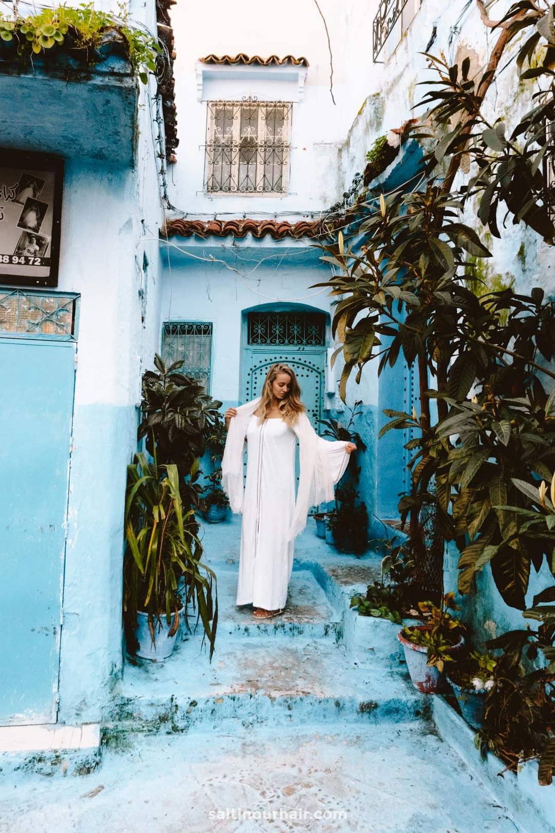 blue city morocco streets
