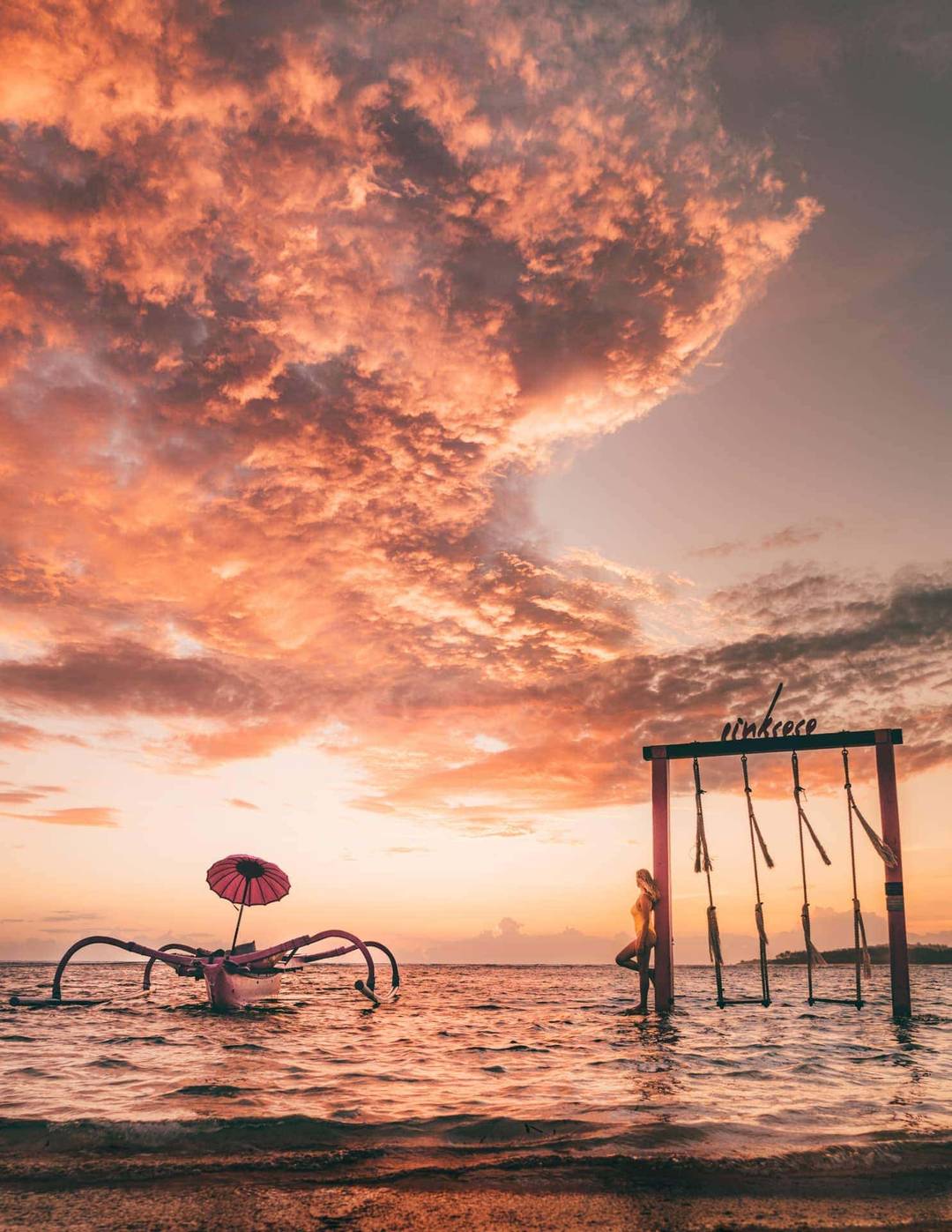 things to do gili air pinkcoco swing