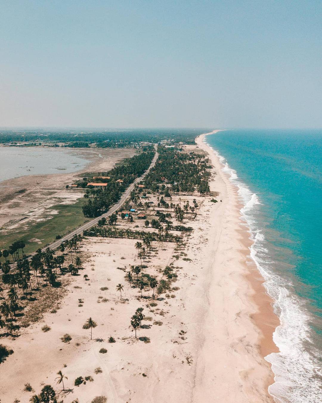 road trip east coast sri lanka beach drone