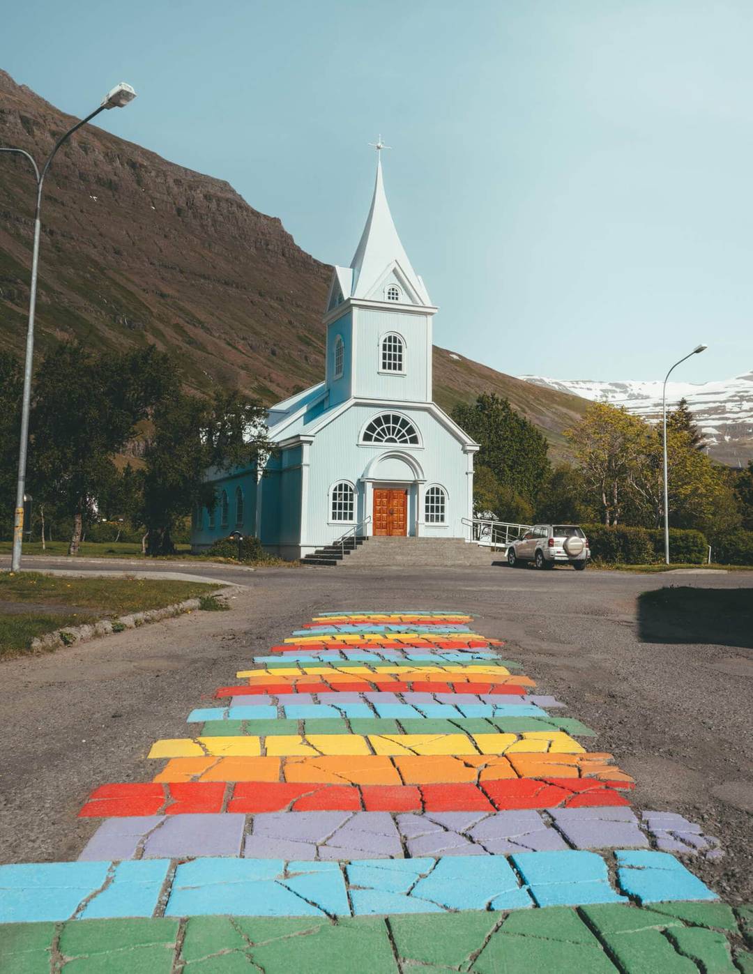 iceland route guide art town seydisfjordur church