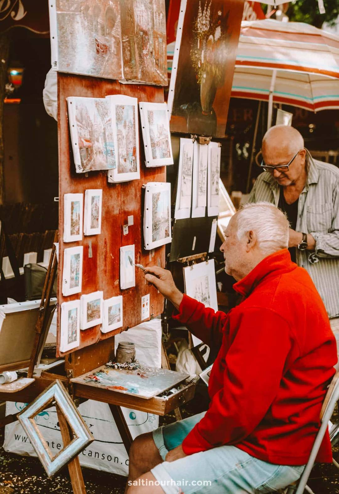 paris-montmartre place place du tertre painting
