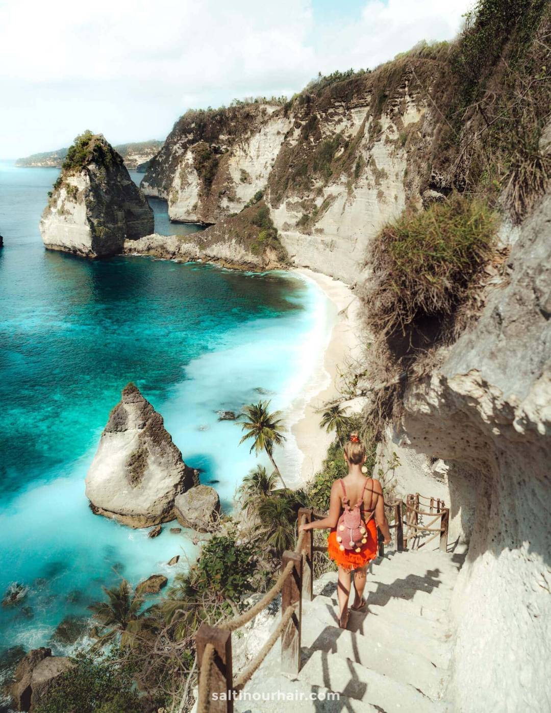 things to do nusa penida diamond beach stairs