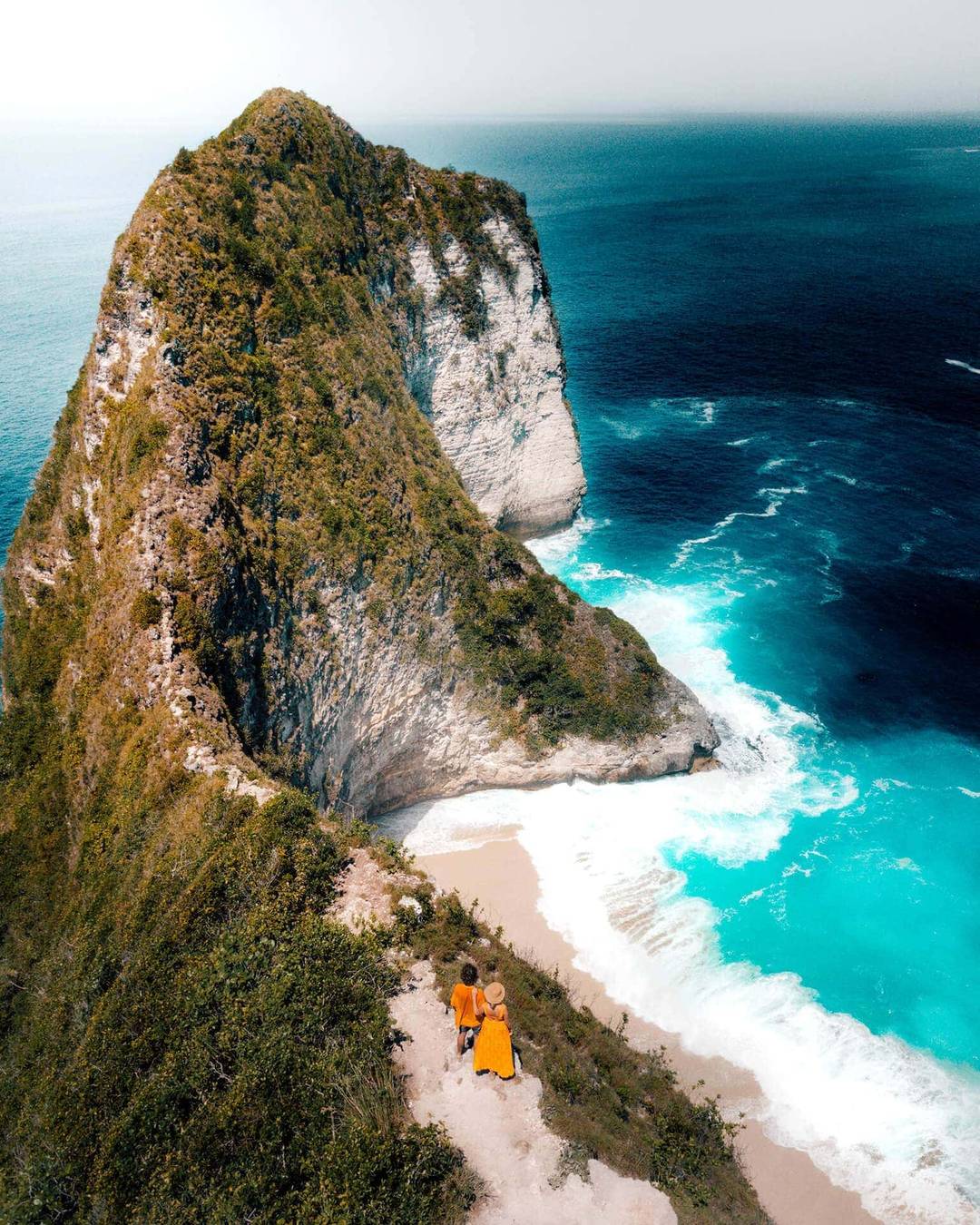 kelingking nusa penida drone