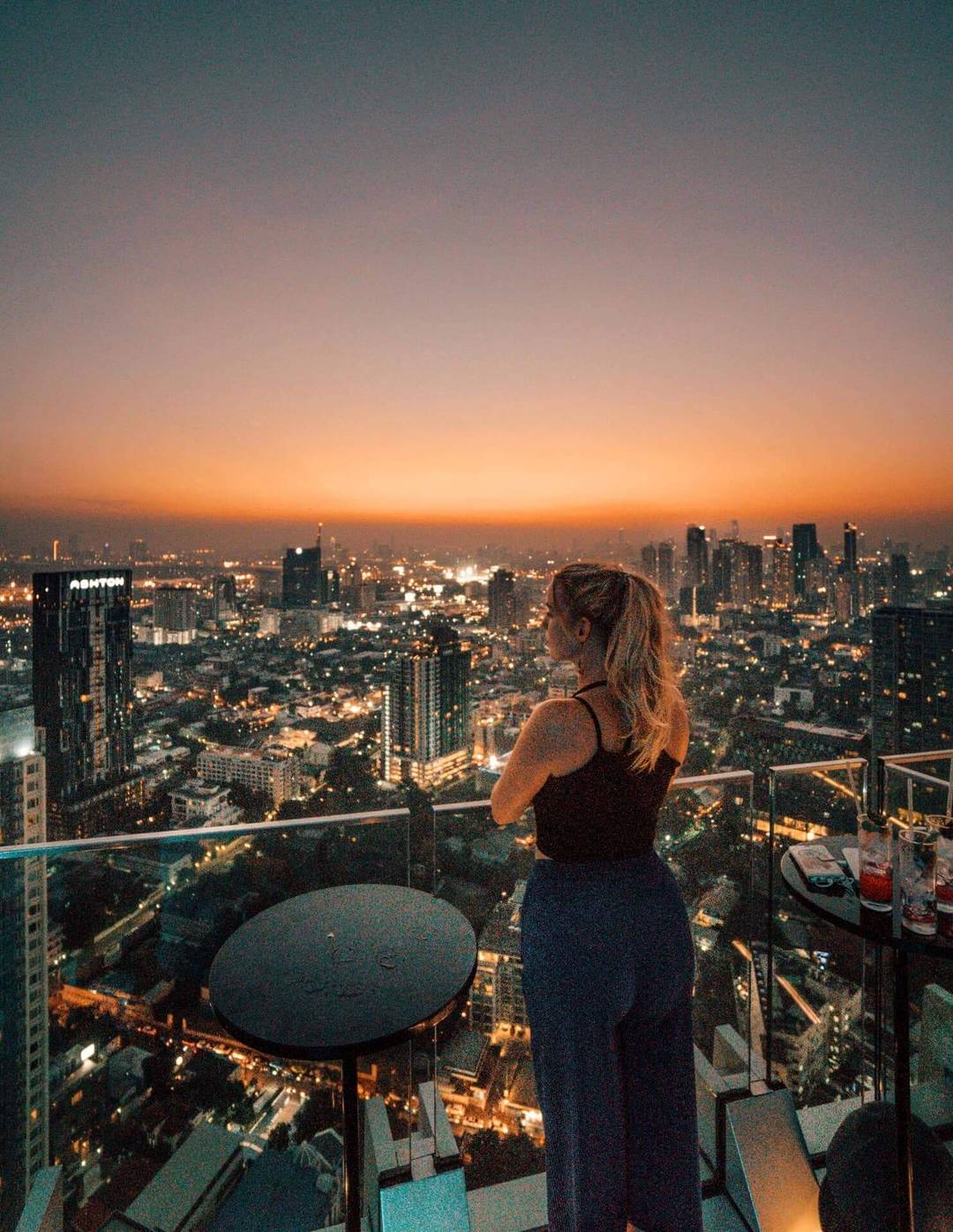 dingen om te doen bangkok uitzicht op de bar op het dak