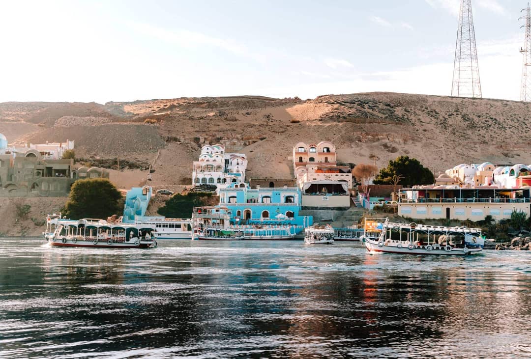 nubische dorp egypte uitzicht op de nijl