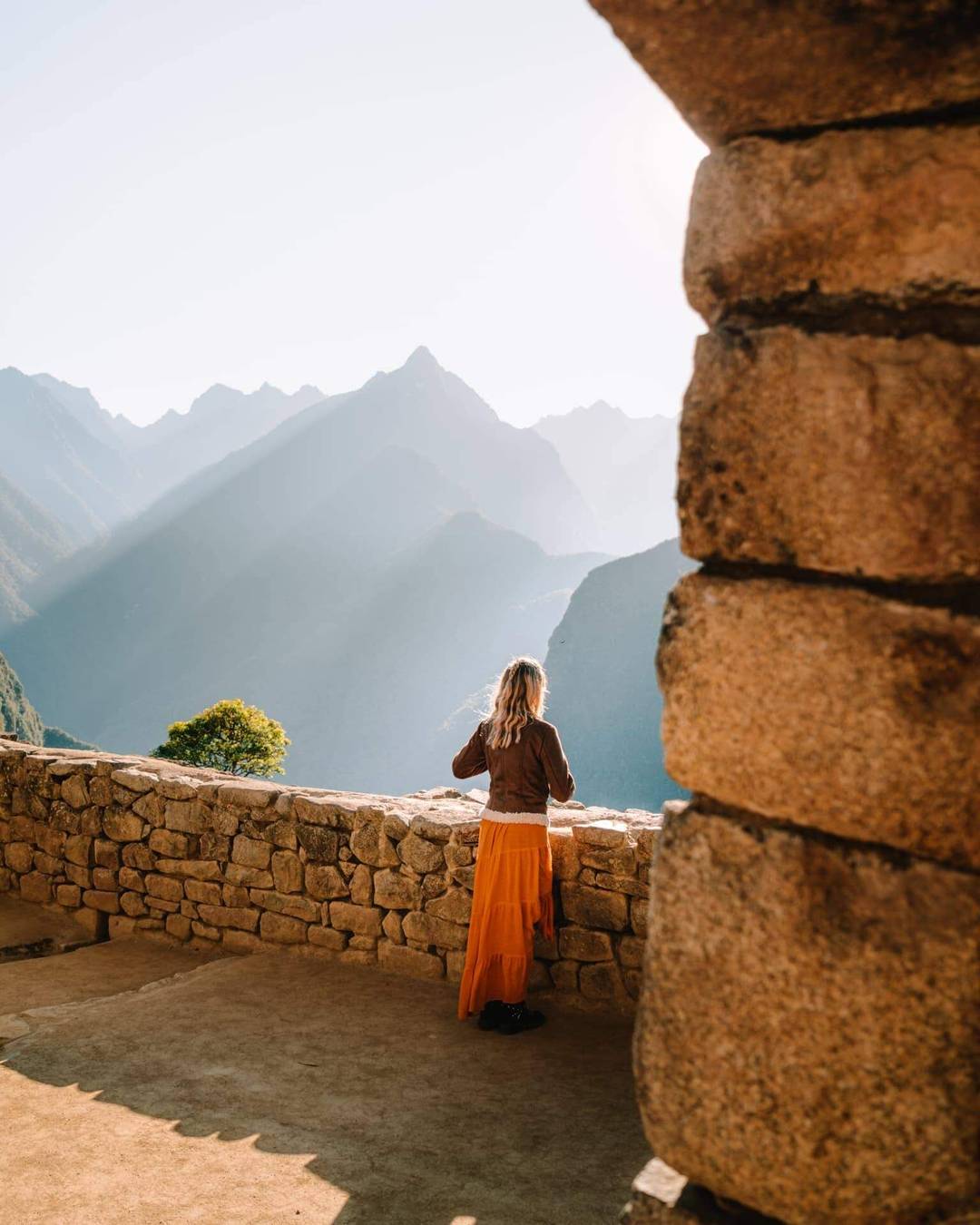 machu picchu zonsopgang licht