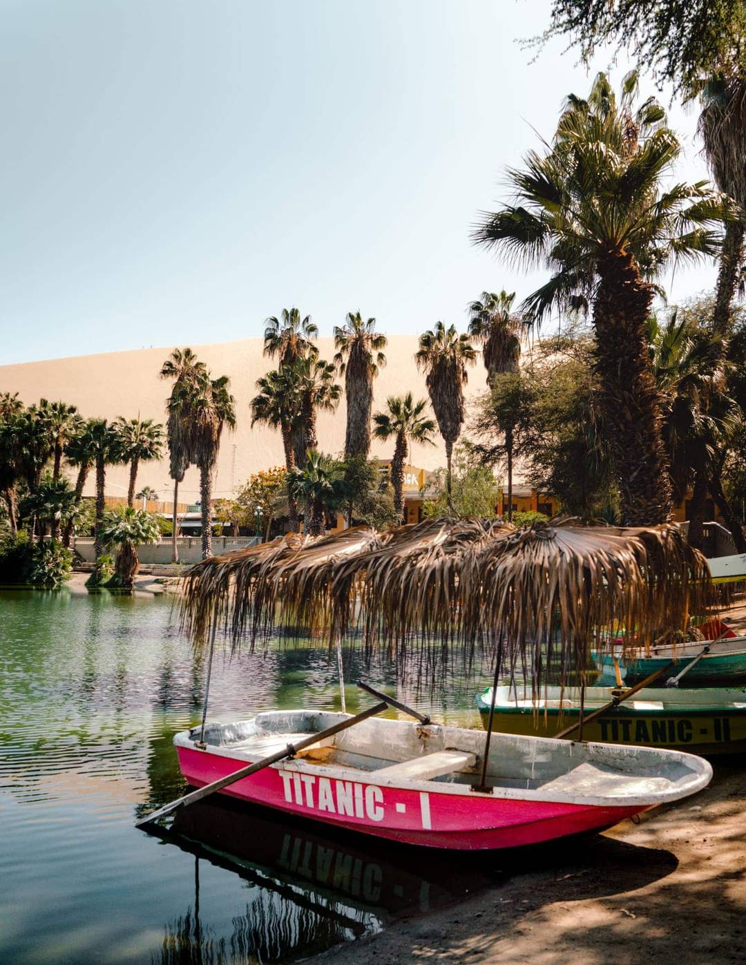 boat huacachina village