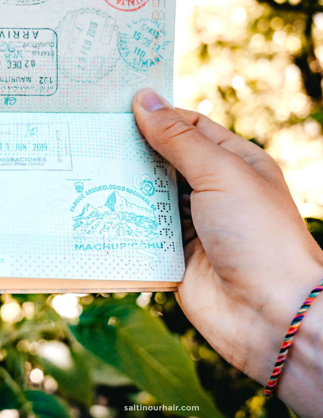 machu picchu peru passport stamp