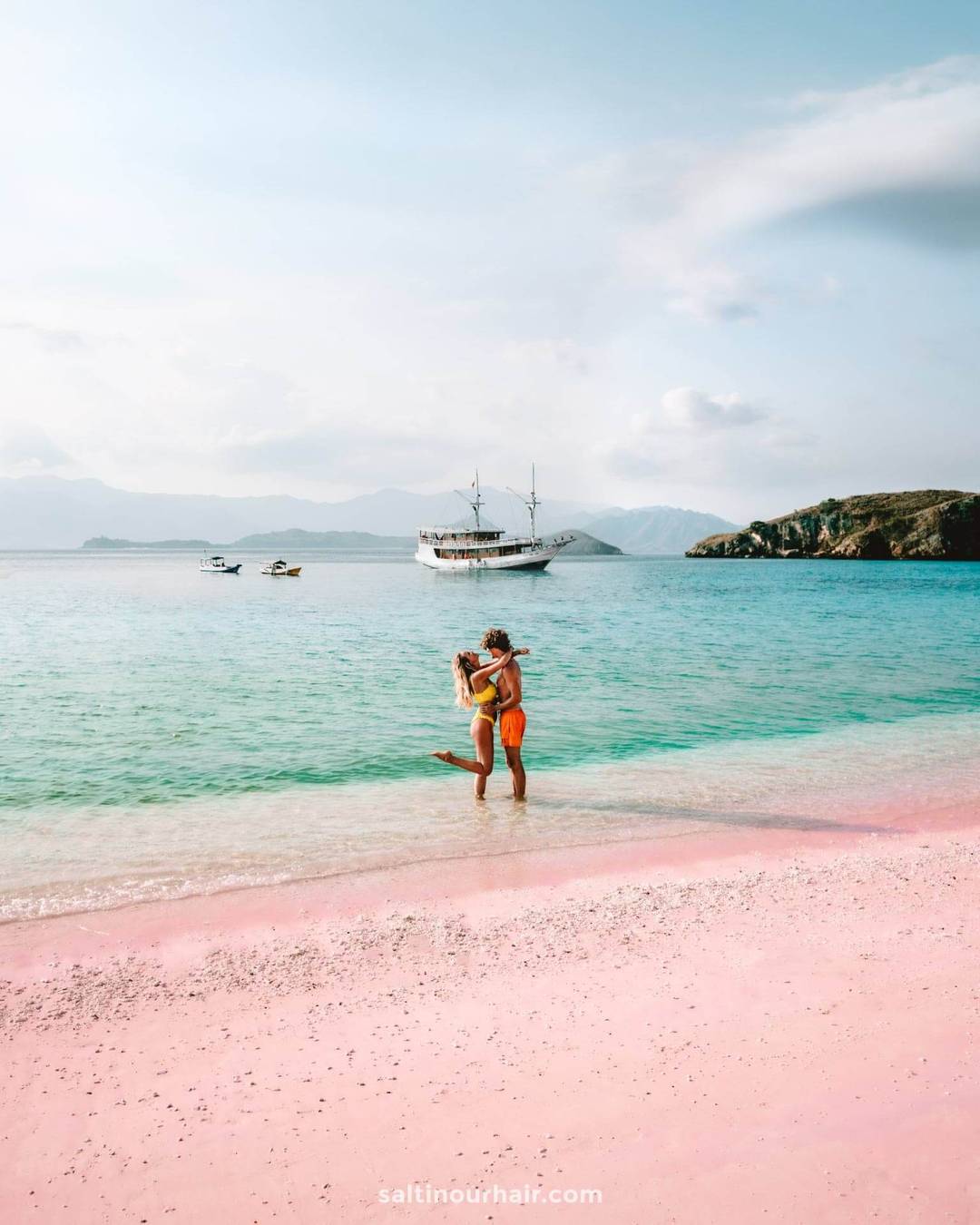 pink beach komodo islands flores