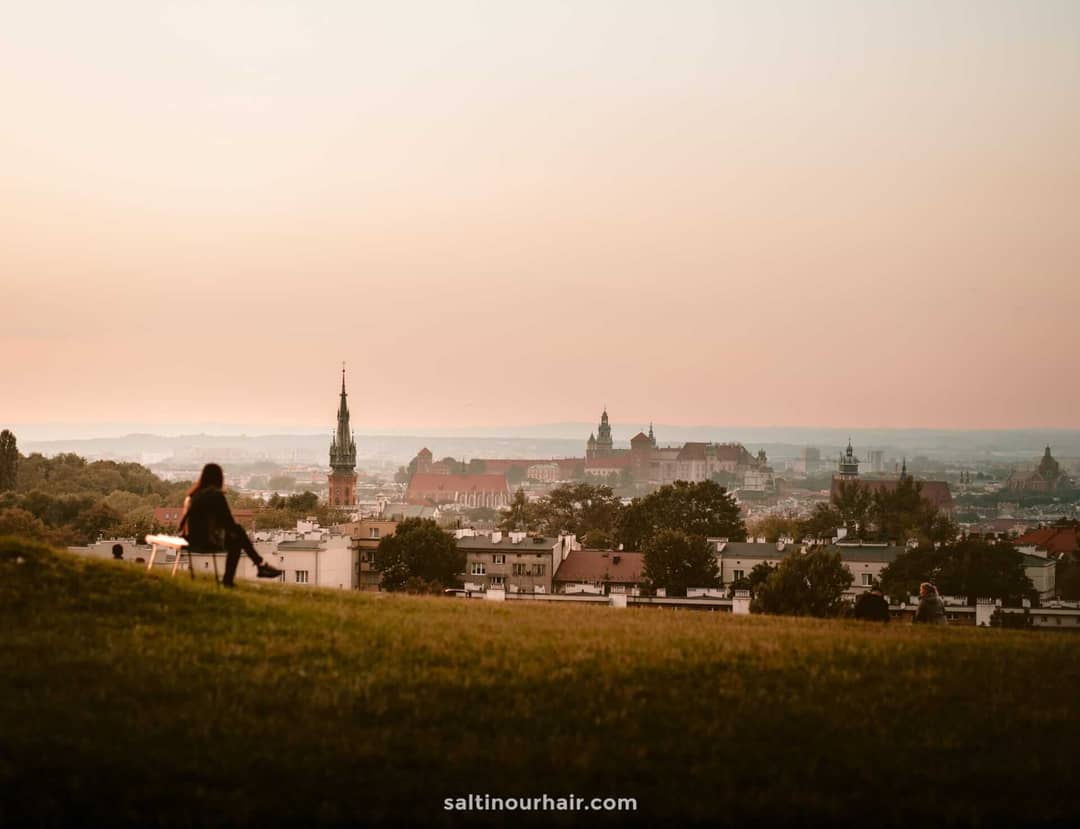 krakow poland Kopiec Krakusa sunset