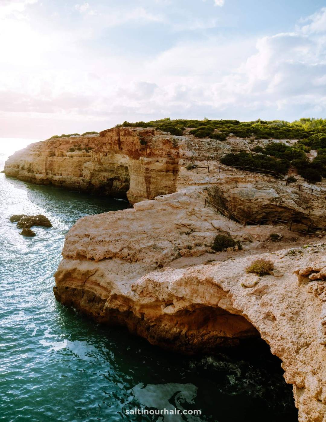 Algarve coastline ferragudo portugal
