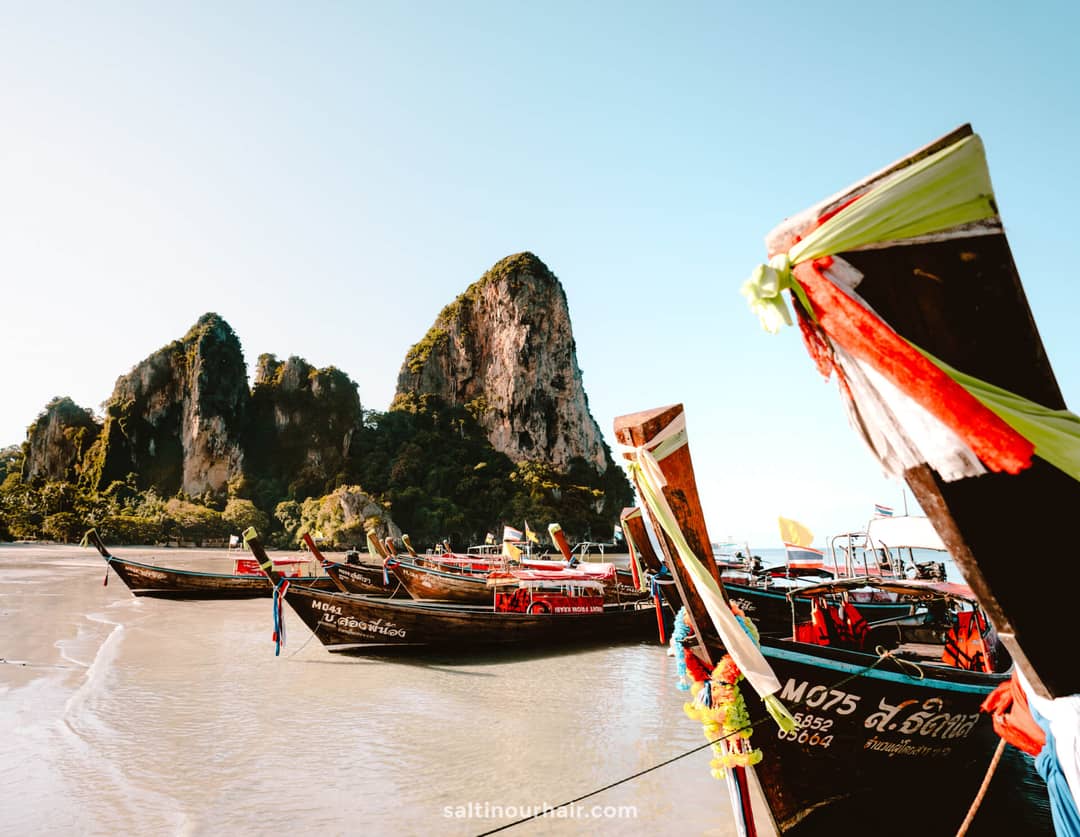7-daagse thailand reisroute krabi railay strand long tail boten