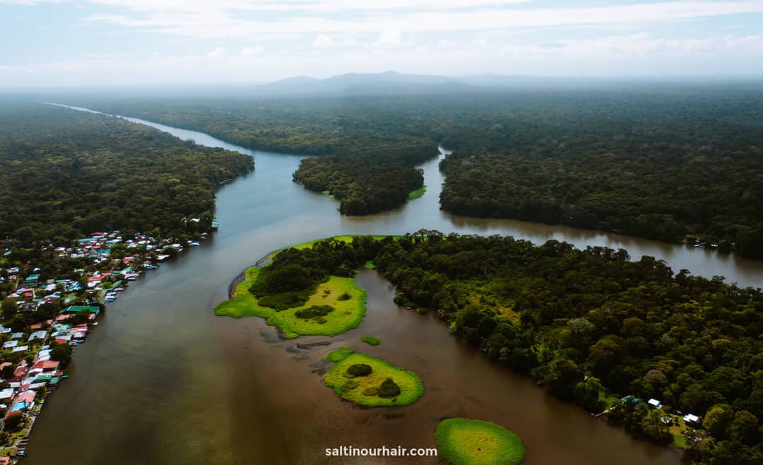 tortuguero rivieren drone foto