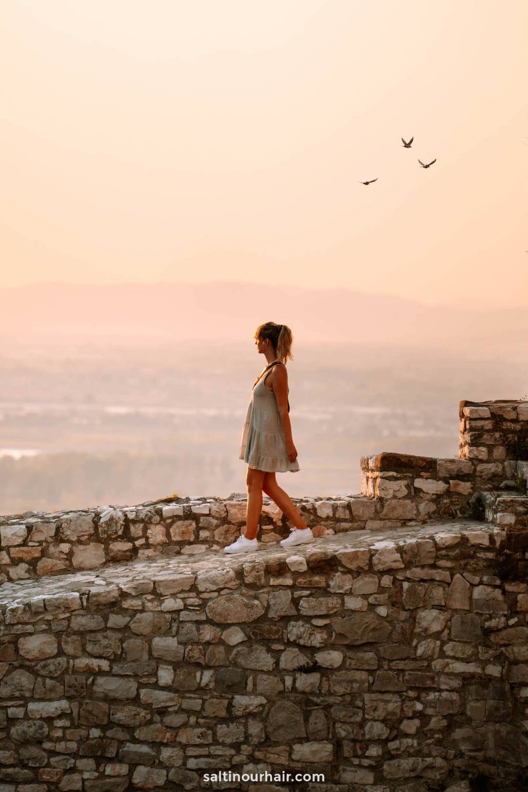 sunset berat castle albania