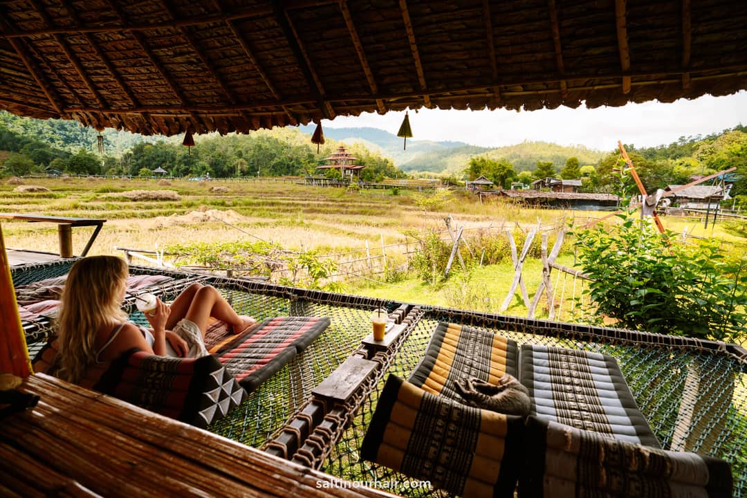 bamboo bridge pai cafe northern Thailand 