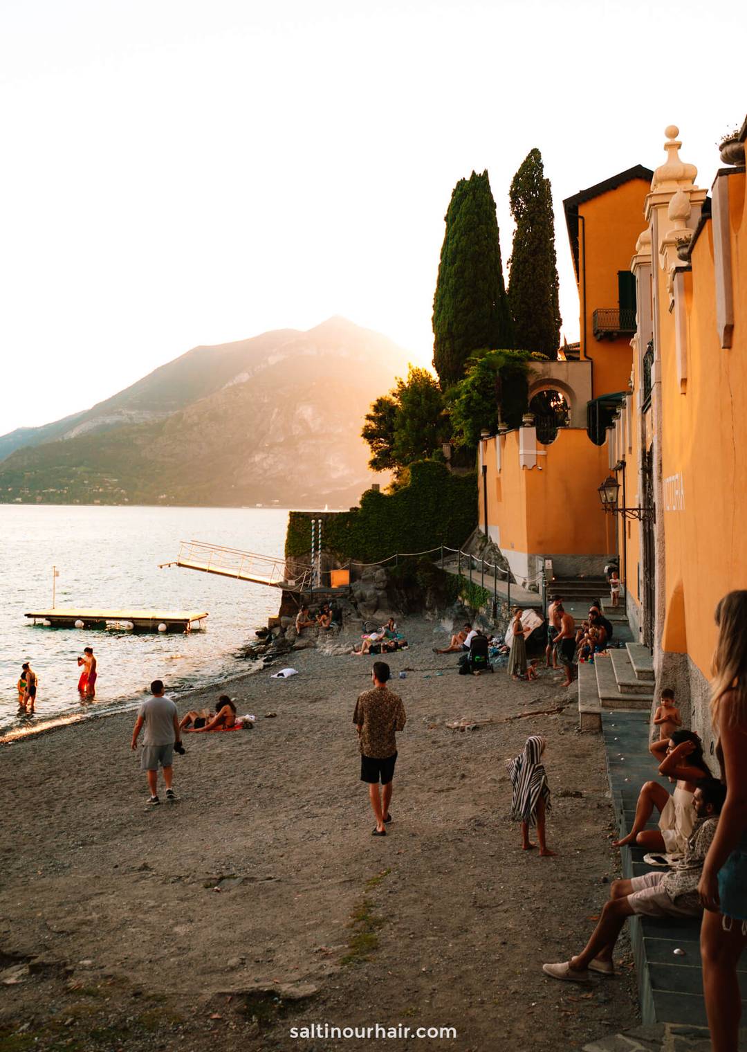 lake como italy beach