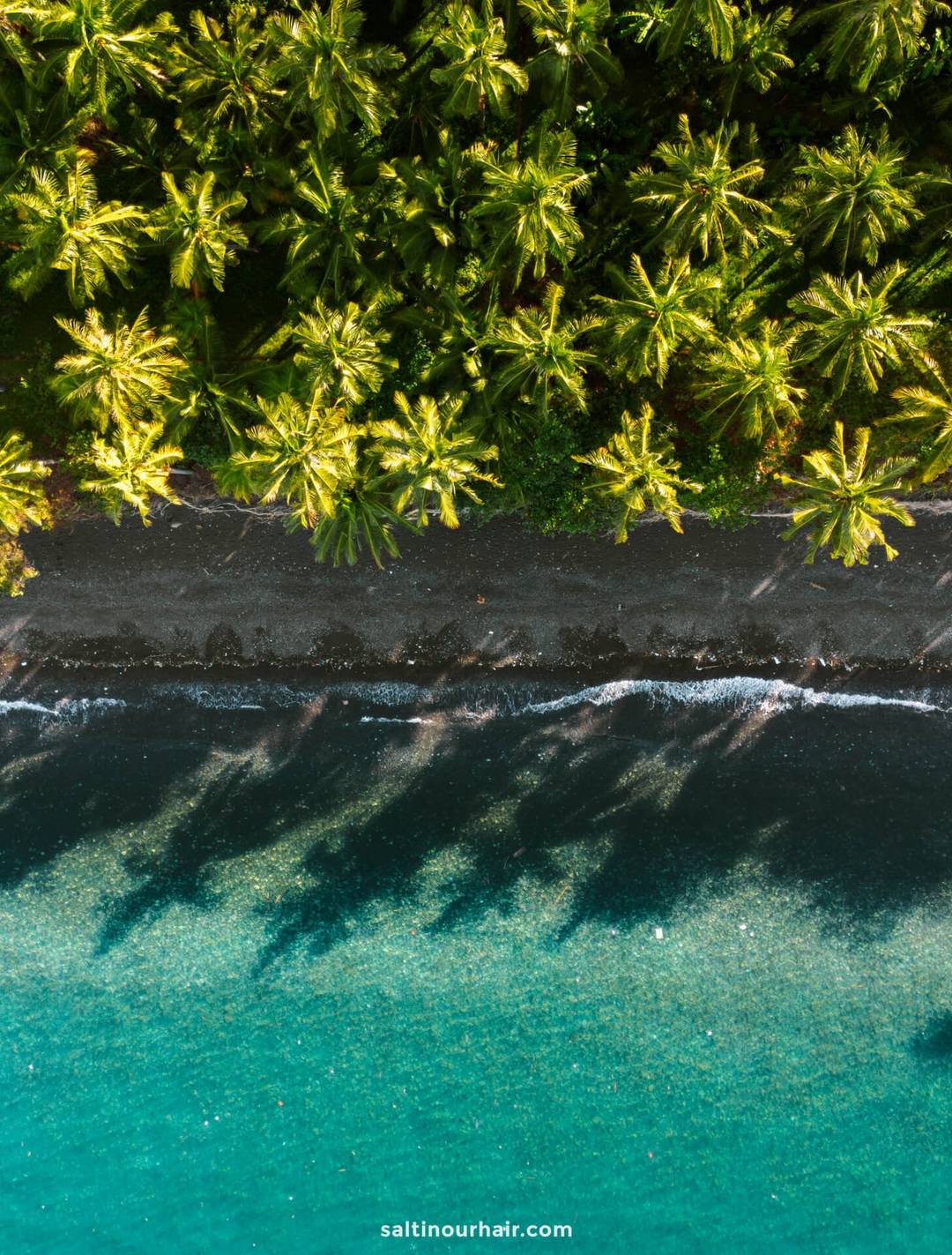 black sand beach bali