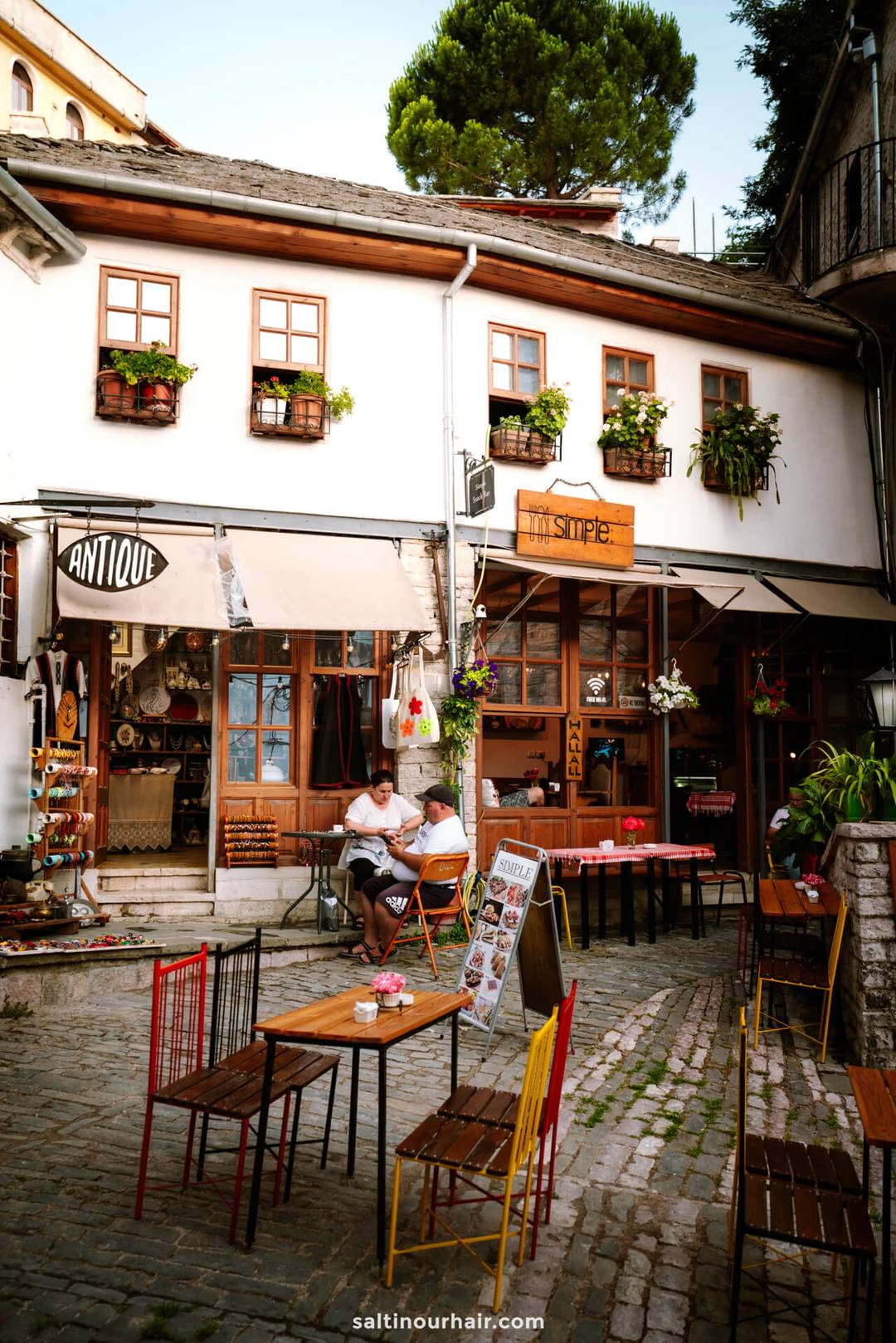 gjirokaster old town cafe albania
