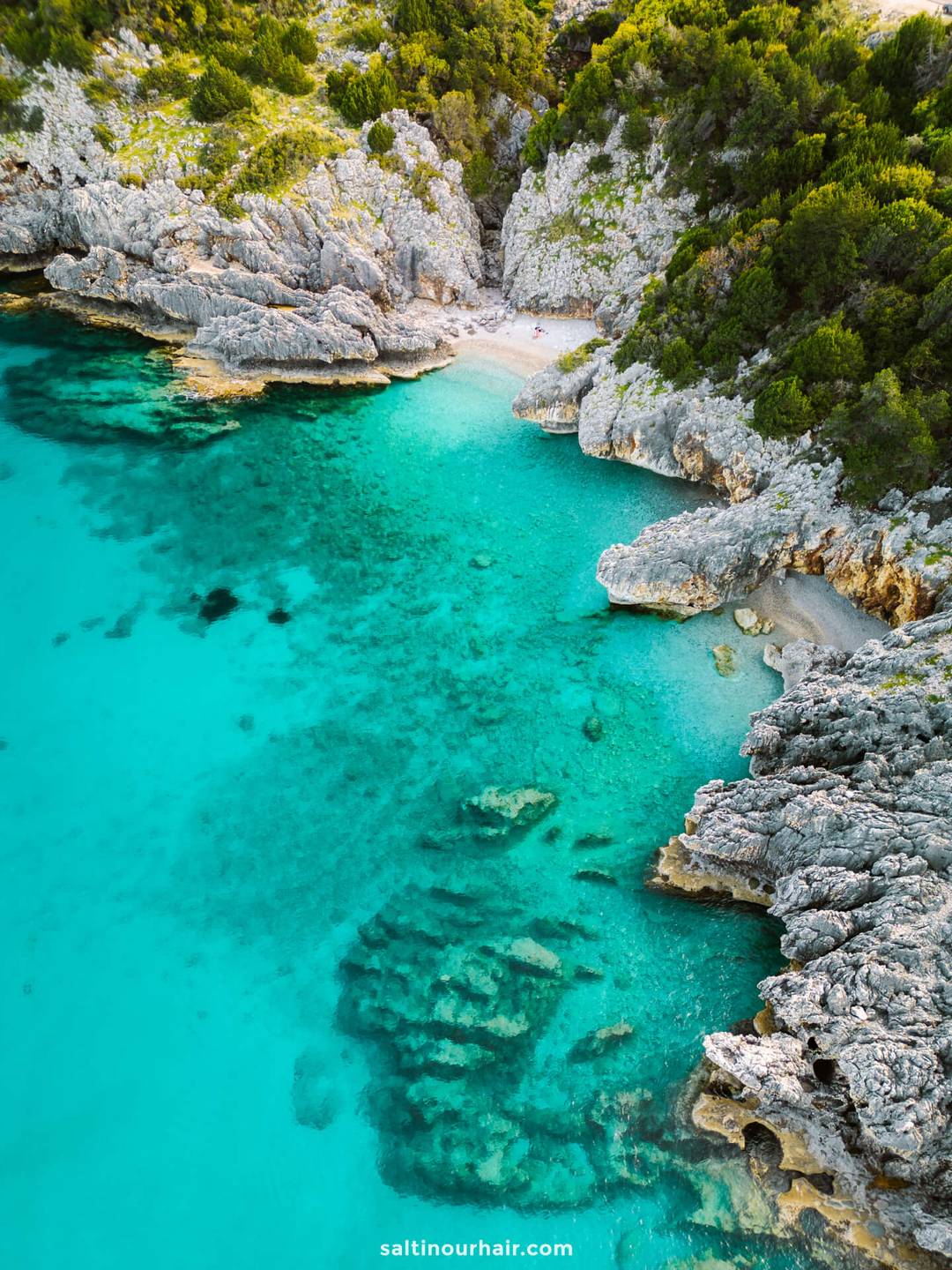 areal view of beach at Egadi islands sicily