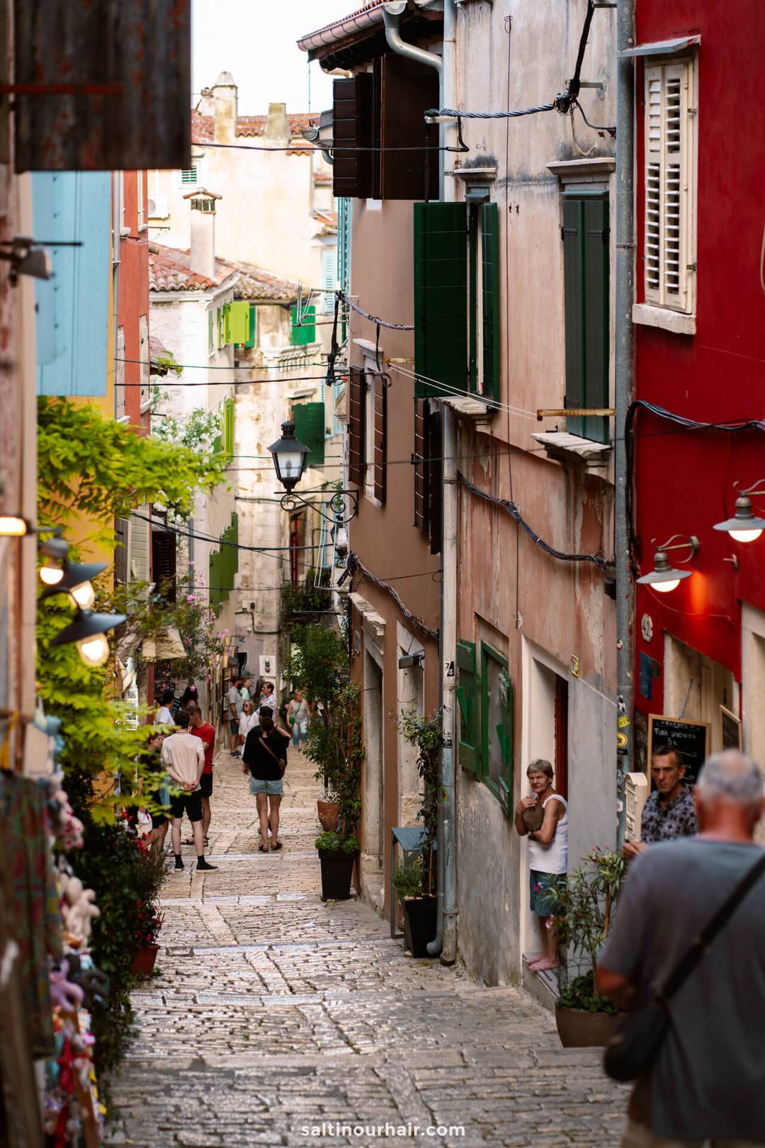 Rovinj old town street istria croatia