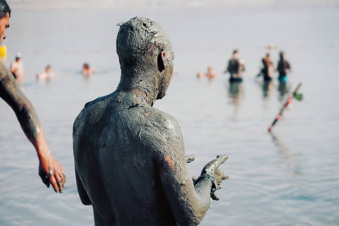 mud bath dead sea Jordan