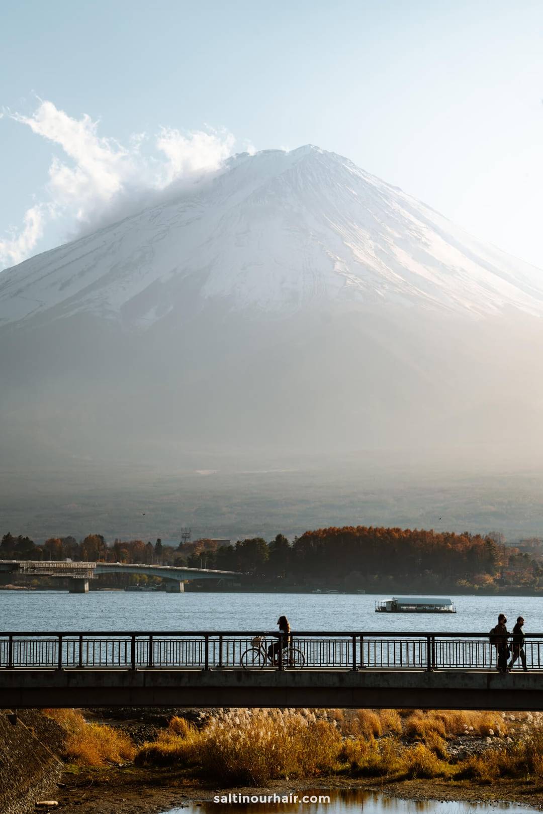 mount fuji view by bike