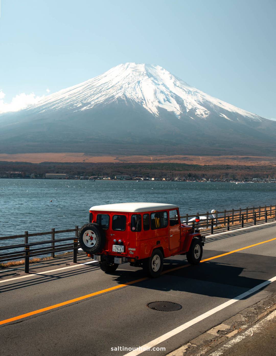 car Mount Fuji Kamakura Japan