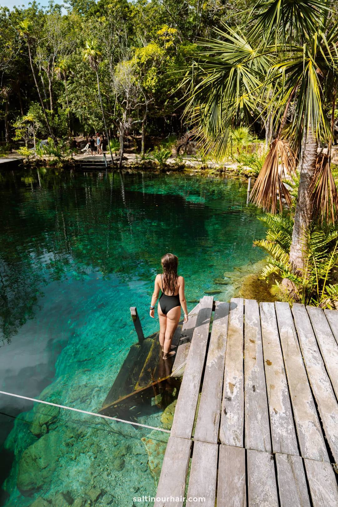 things to do in Tulum Cenote stairs
