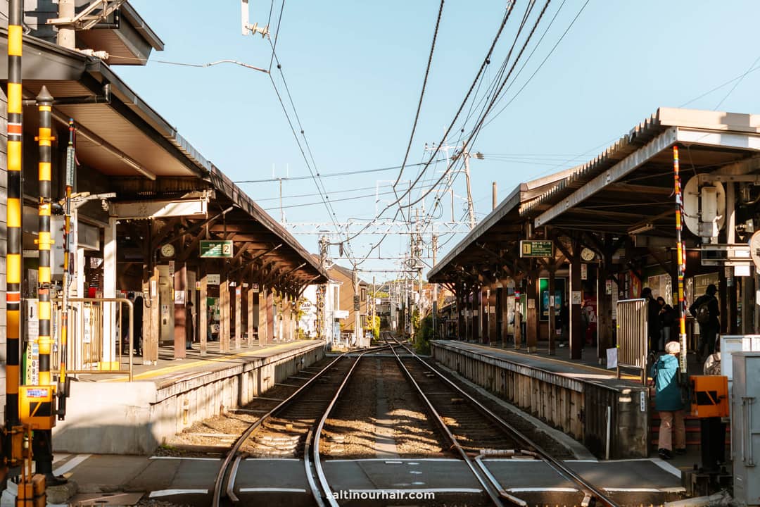 train station day trip from Tokyo Kamakura Japan