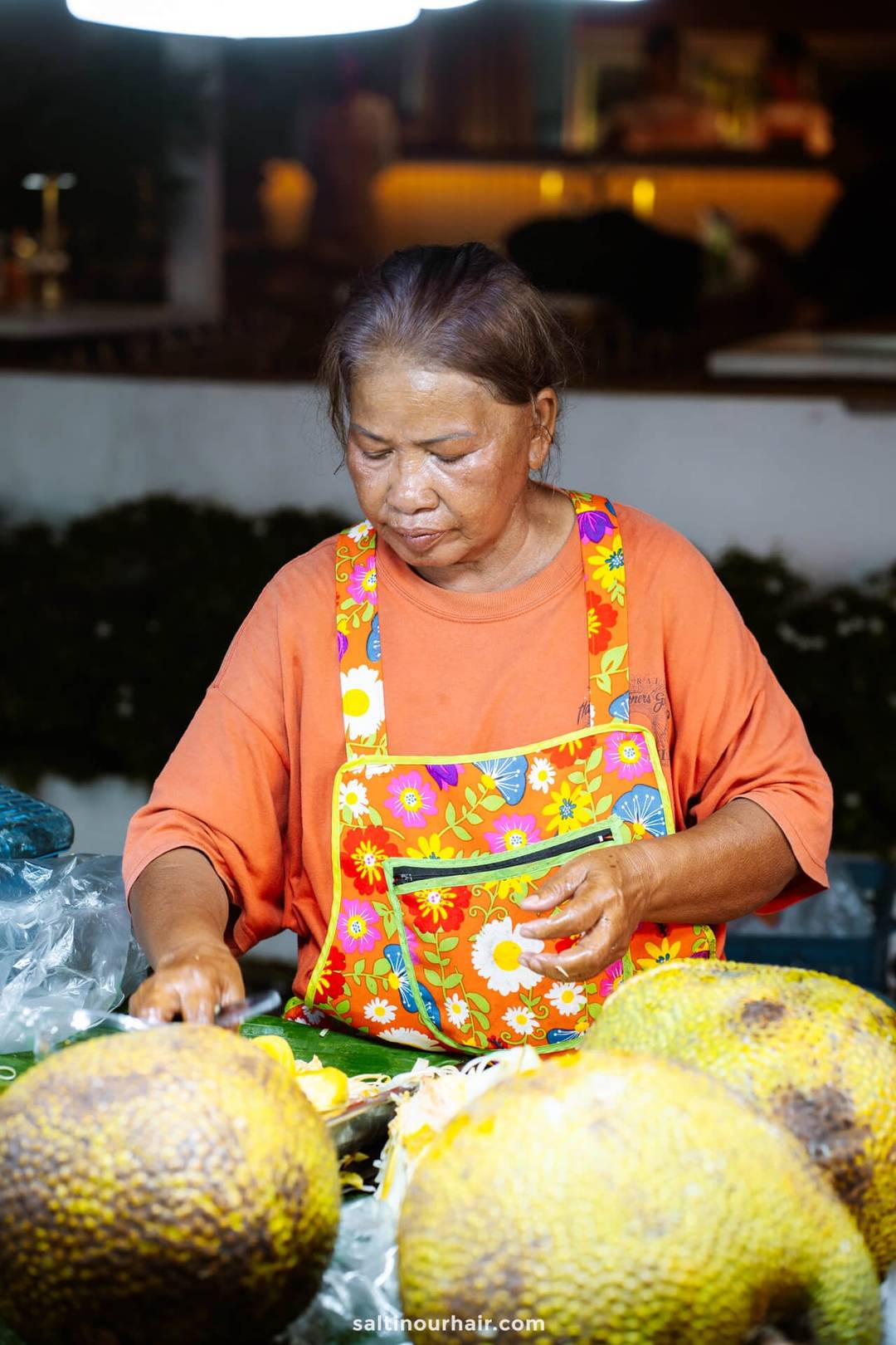 lady street food Koh Phangan Thailand