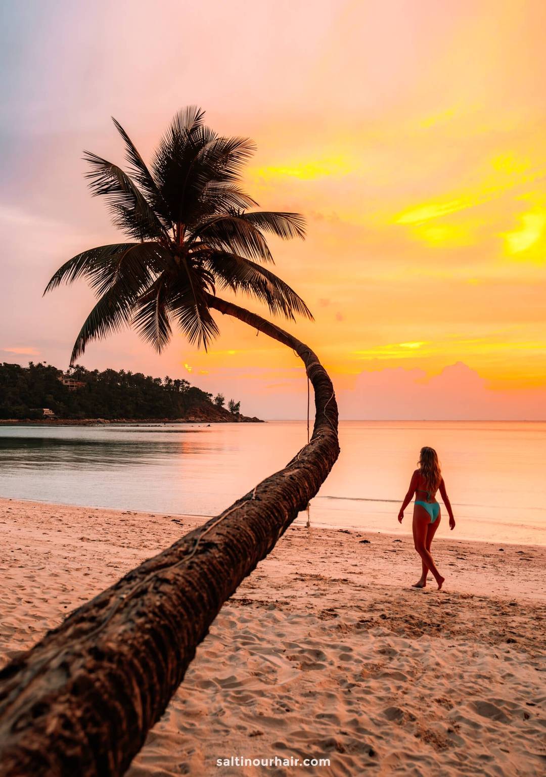 zonsondergang strand koh phangan thailand