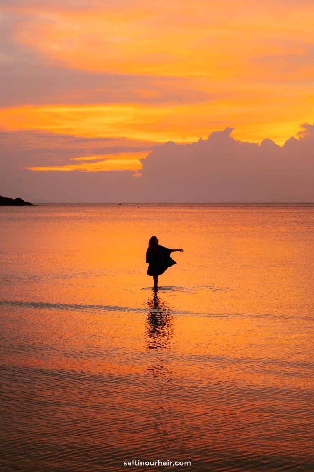 zonsondergang silhouet Thailand