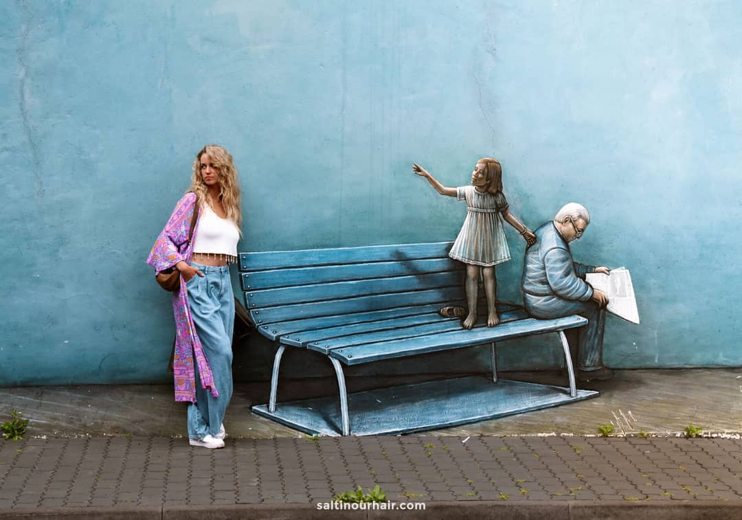 blue street art funchal madeira