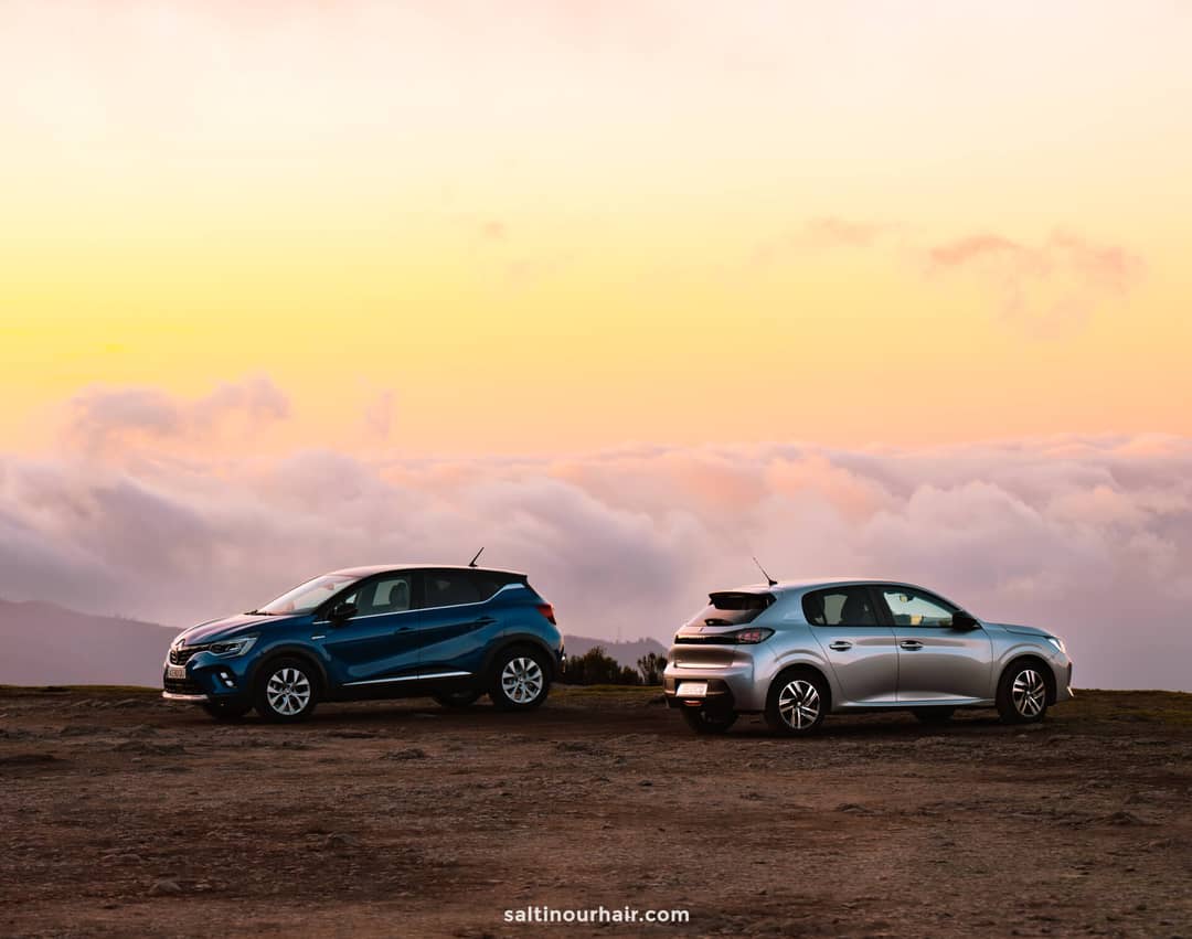 rent a car in madeira sunset sky