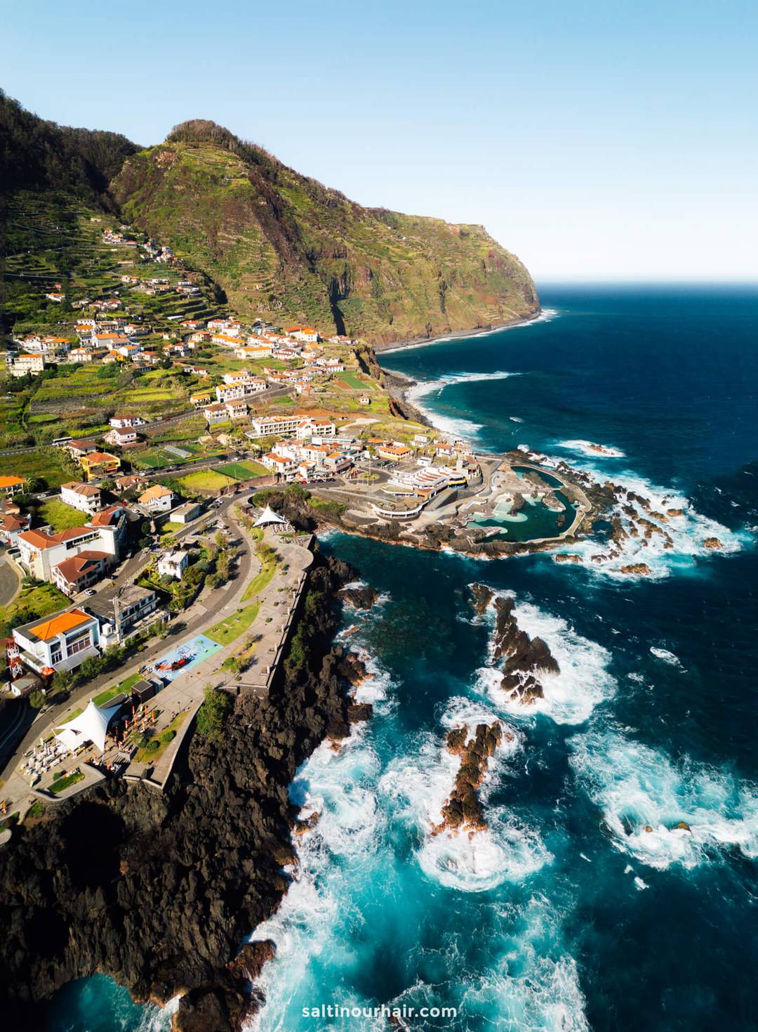 porto moniz madeira drone uitzicht