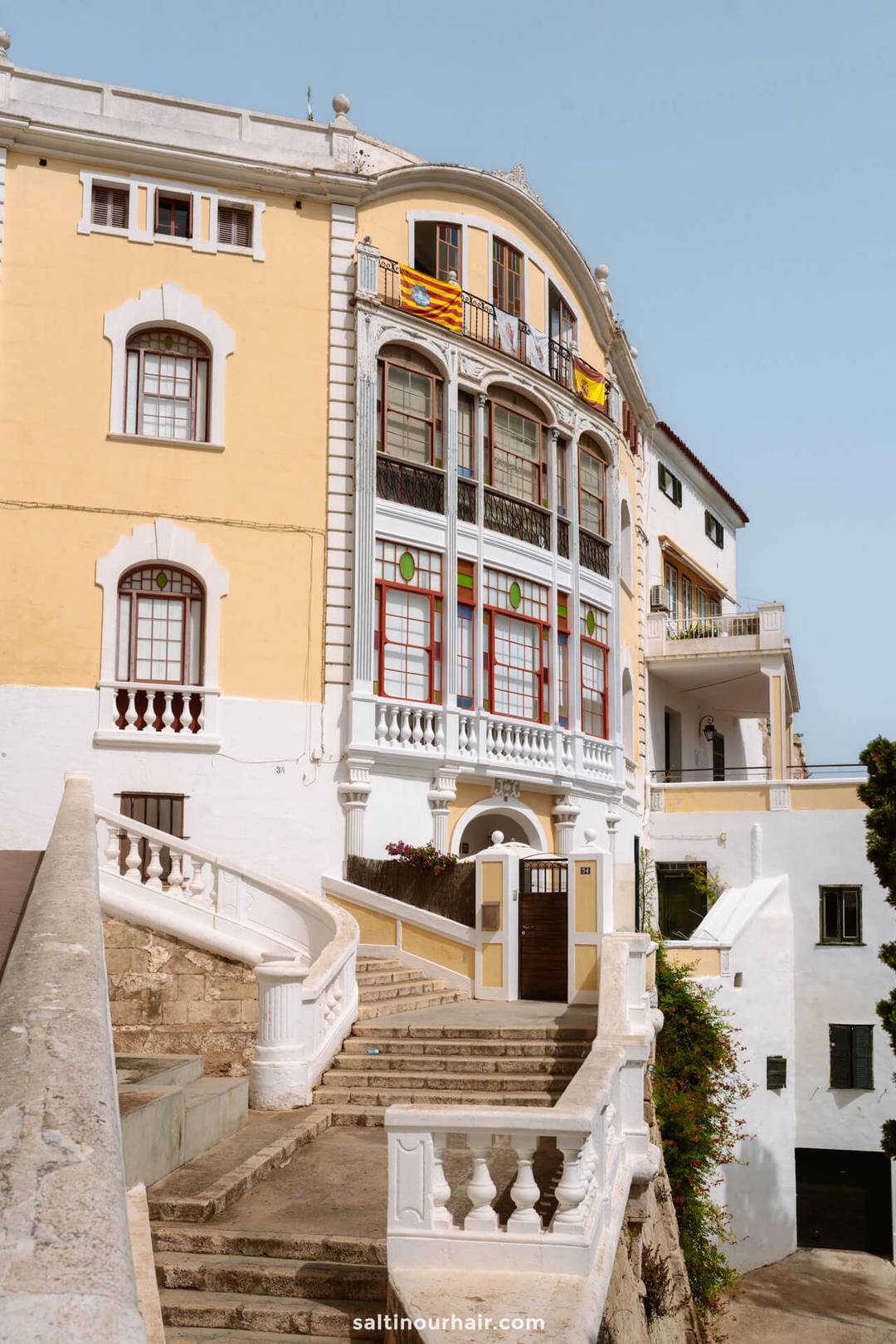 Mah&oacute;n herenhuis gevel Menorca