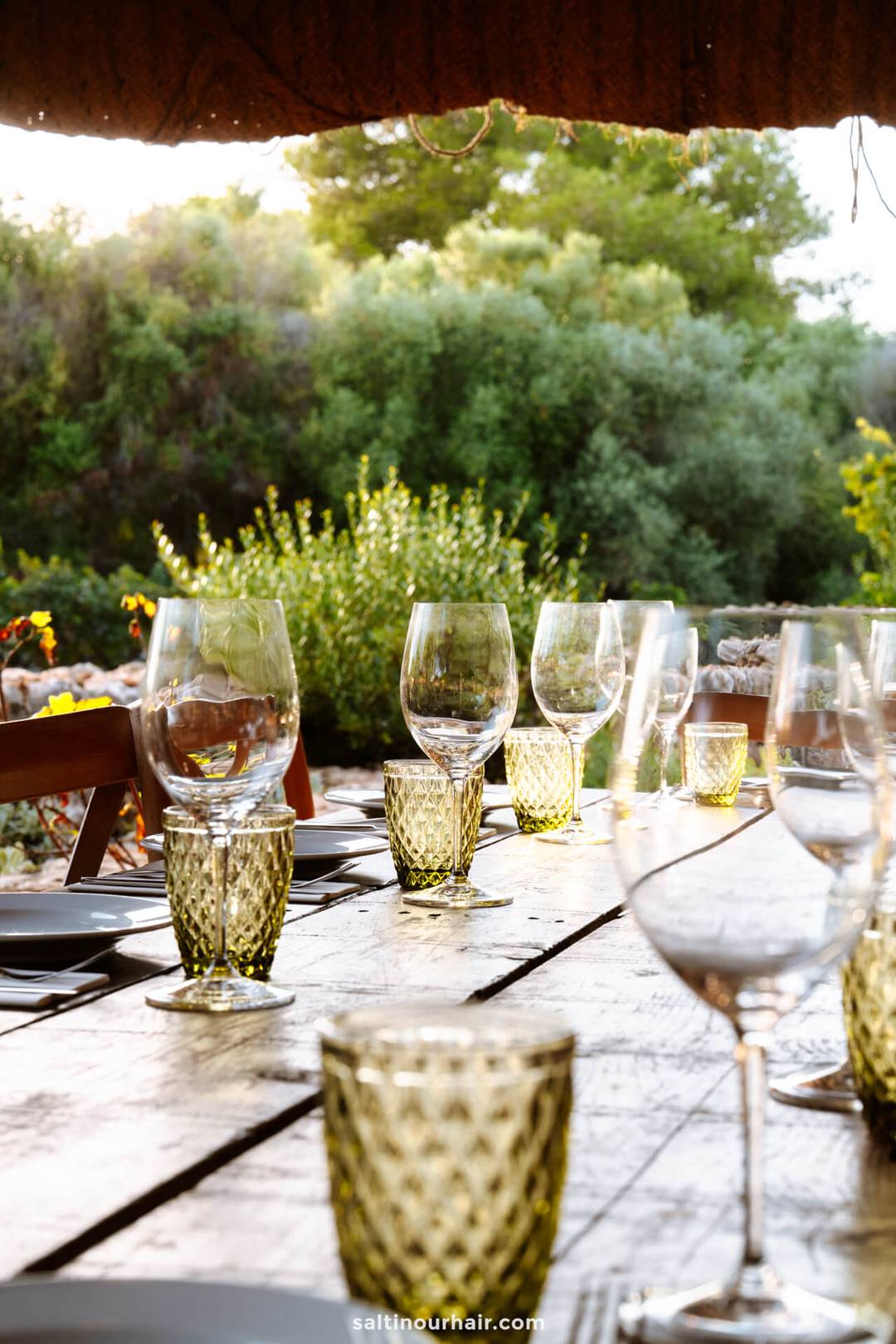 gedekte tafel restaurant wijnhuis Menorca