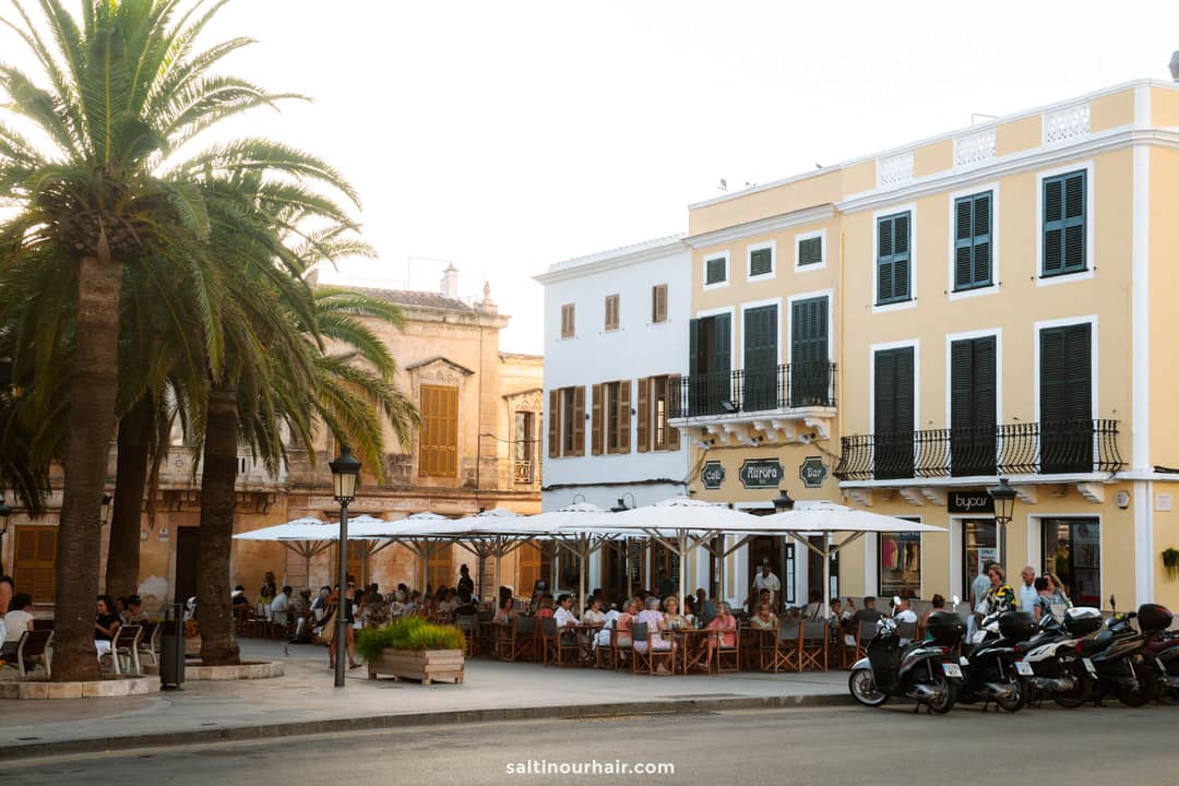 Plein oude stad Menorca Spanje