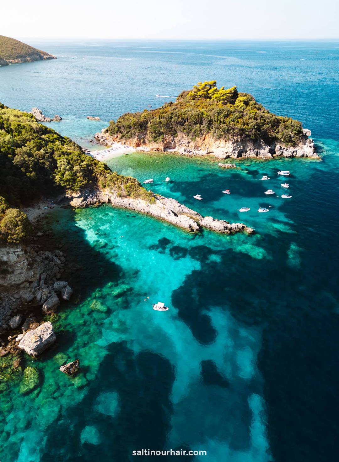 things to do corfu greece drone photo tropical island