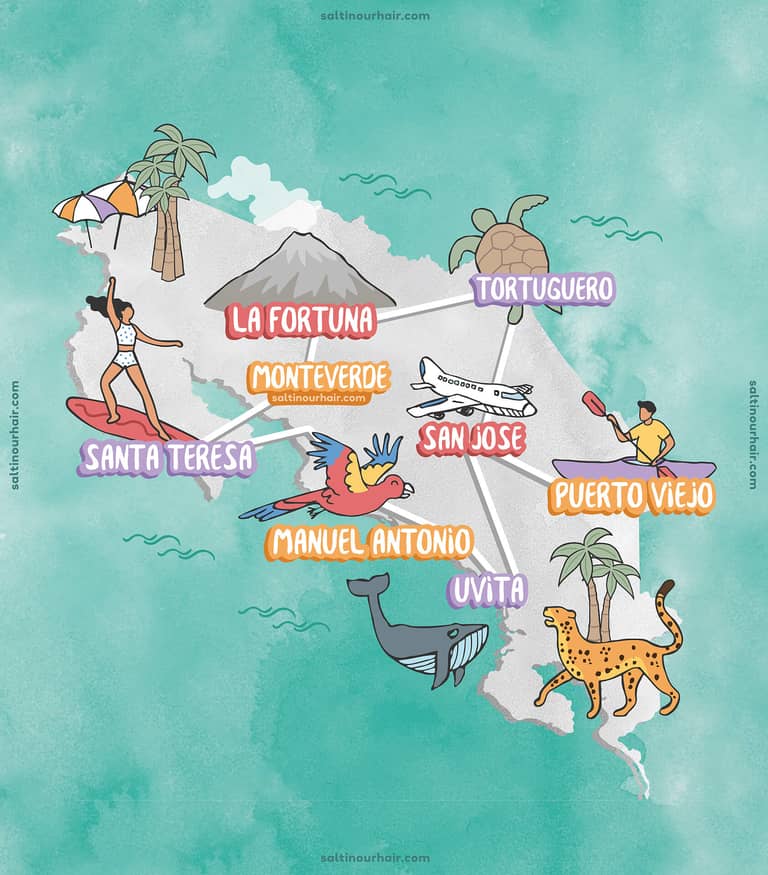 Map of Costa Rica