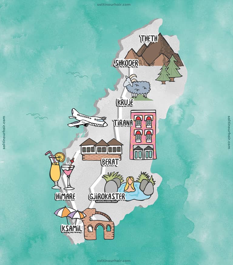 Map of Albania